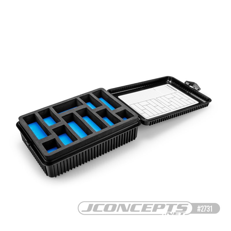 JConcepts Spring Box with Foam Liner (Double Decker w/Decal)-Blk