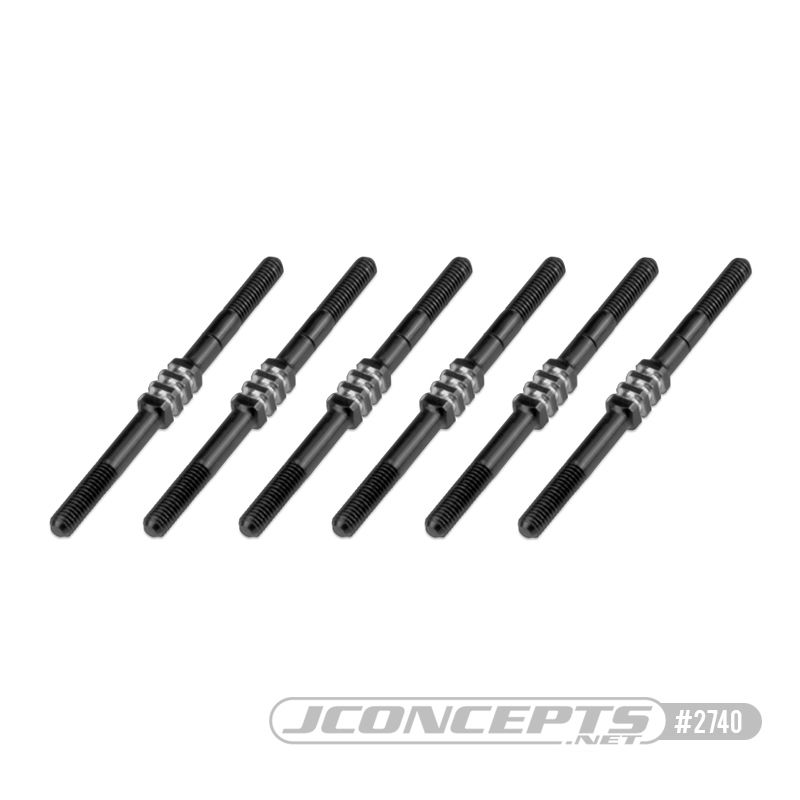 JConcepts B6.3 Fin Titanium turnbuckle set - black, 6pc.