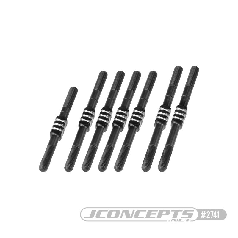 JConcepts B74.1 Fin Titanium turnbuckle set - black, 7pc. - Click Image to Close