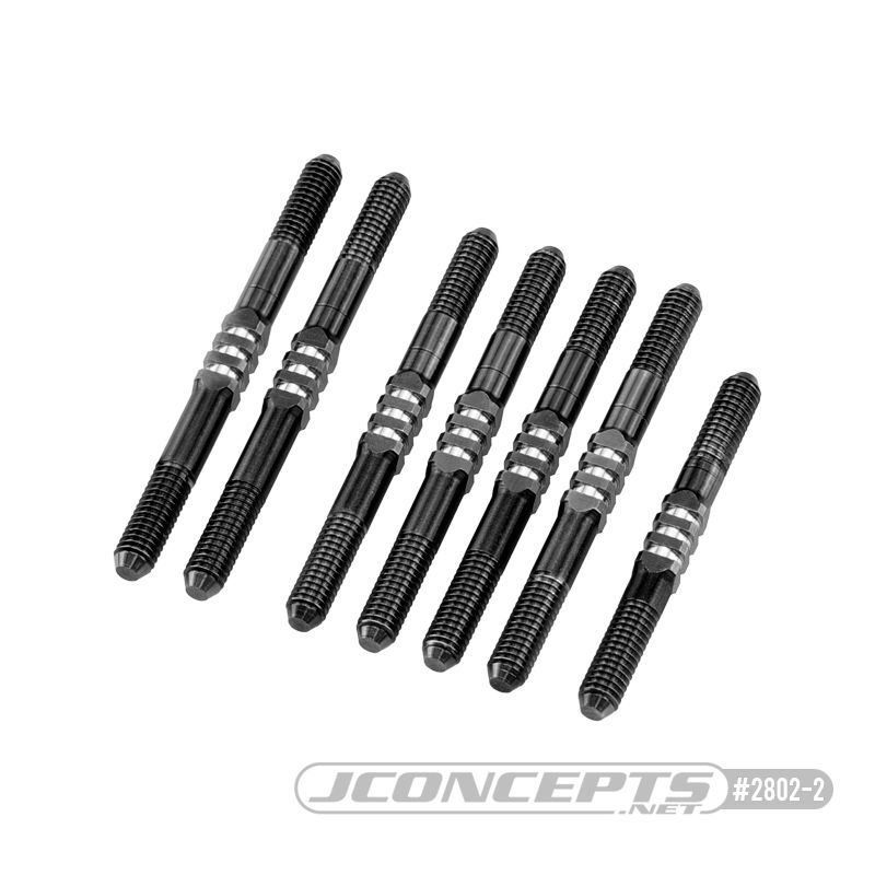 JConcepts B74.2, 3.5mm Fin Titanium Turnbuckle Set, Black - 7pc (Fits Team Associated B74.1, B74.2)