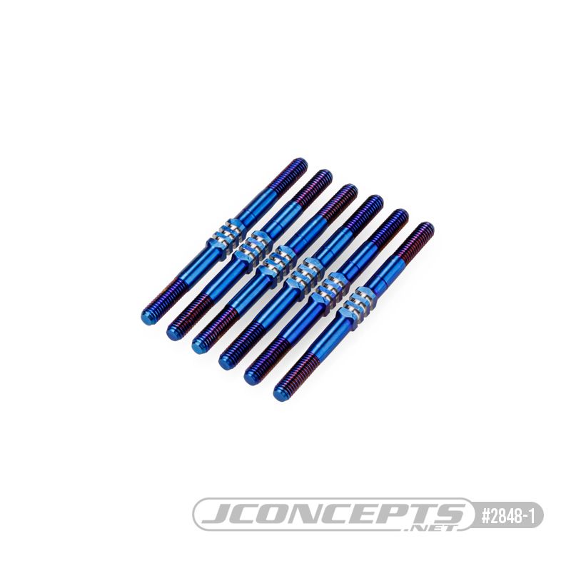 JConcepts TLR 22 5.0 3.5mm Fin Turnbuckle Kit - Burnt Blue (6) - Click Image to Close