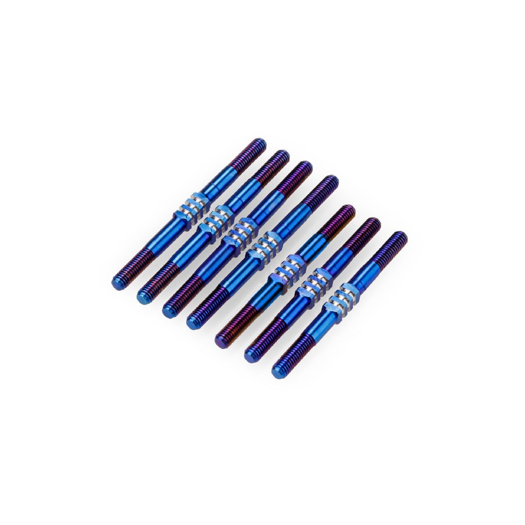 JConcepts TLR 22X-4 3.5mm Fin Turnbuckle Kit - Burnt Blue (7) - Click Image to Close