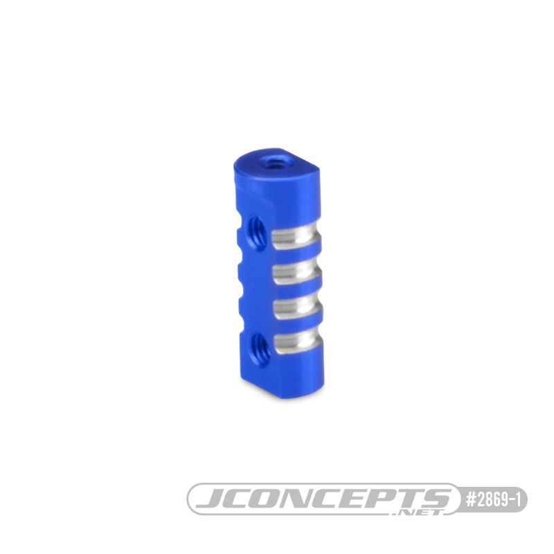 JConcepts B74 Aluminum floating servo mount post, blue - Click Image to Close