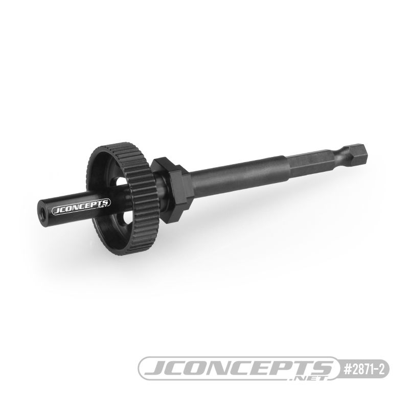 JConcepts tire break-in drill adaptor kit, black
