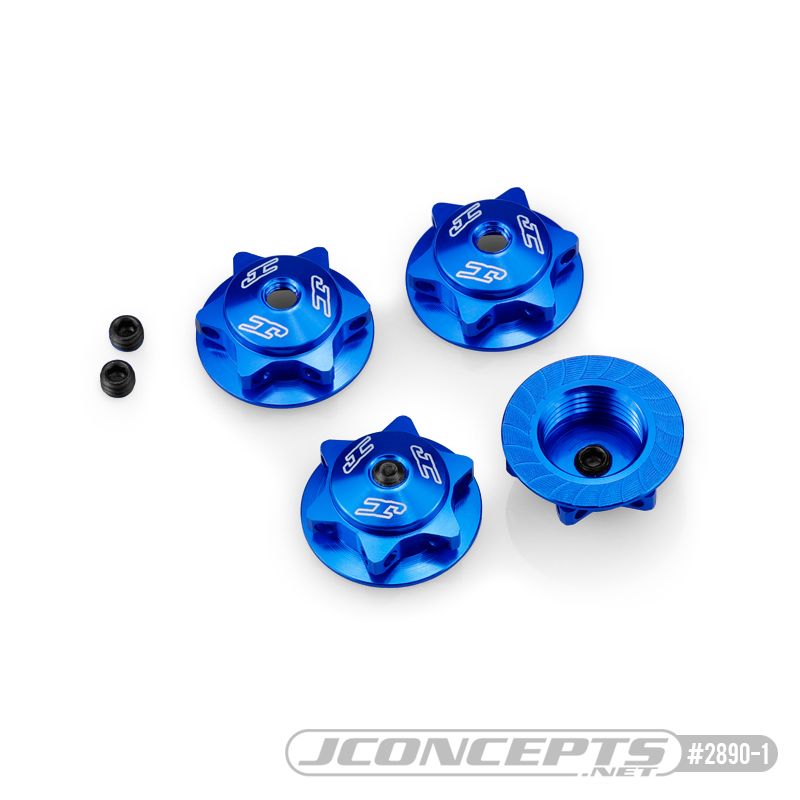 JConcepts 17mm Finnisher Serrated / Magnetic Wheel Nut (Blue) - Click Image to Close