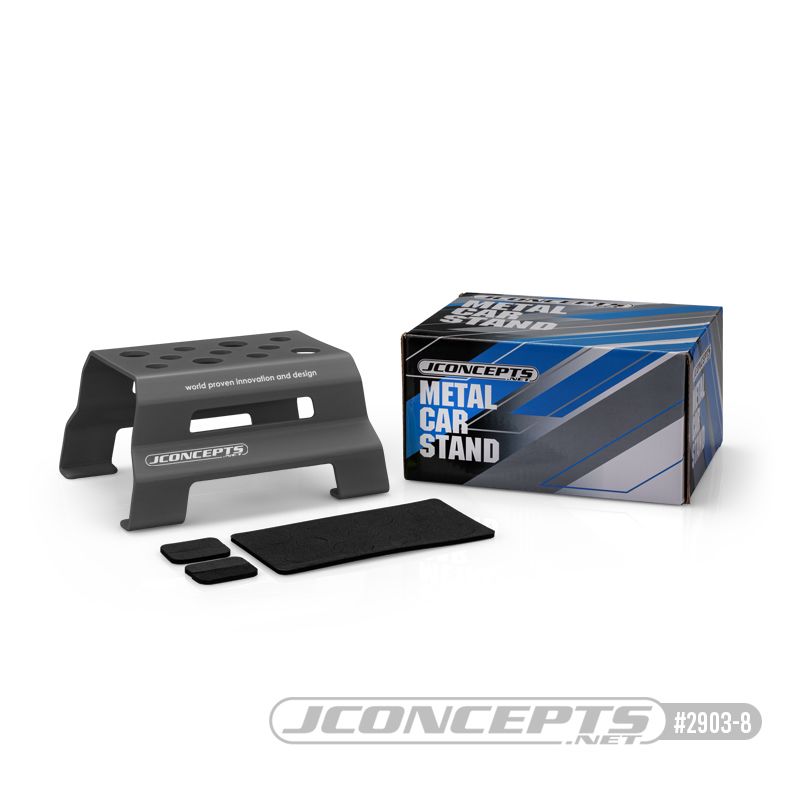 JConcepts Metal Car Stand (1/10 and 1/8 vehicles) - Gray