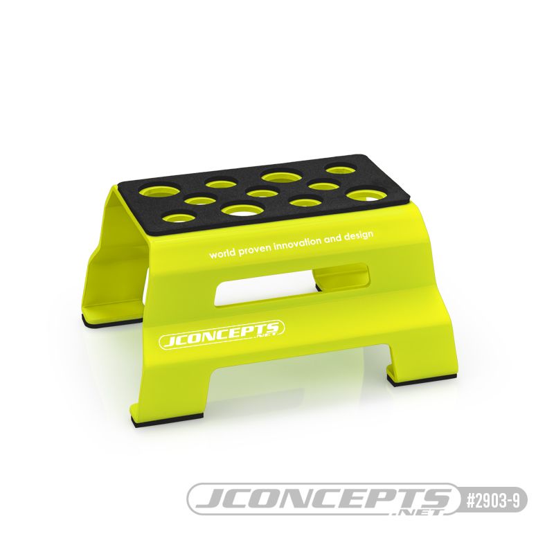 JConcepts Metal Car Stand (1/10 and 1/8 vehicles) - Yellow