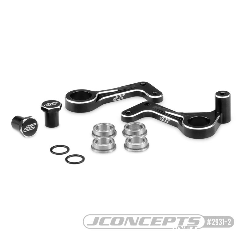 JConcepts RC10T Aluminum Steering Bellcranks - Black