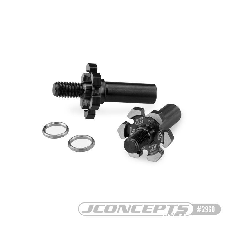 JConcepts B6.3 Fin Titanium Front Axle w/1mm Adjustable Spacer B