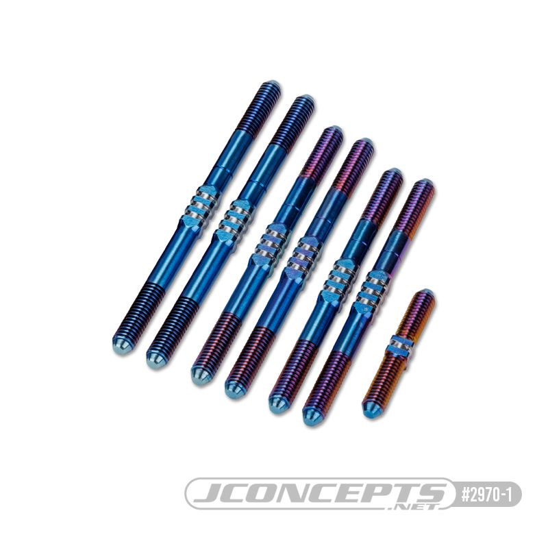 JConcepts - Schumacher Cat L1R Fin turnbuckle kit - burnt blue - Click Image to Close