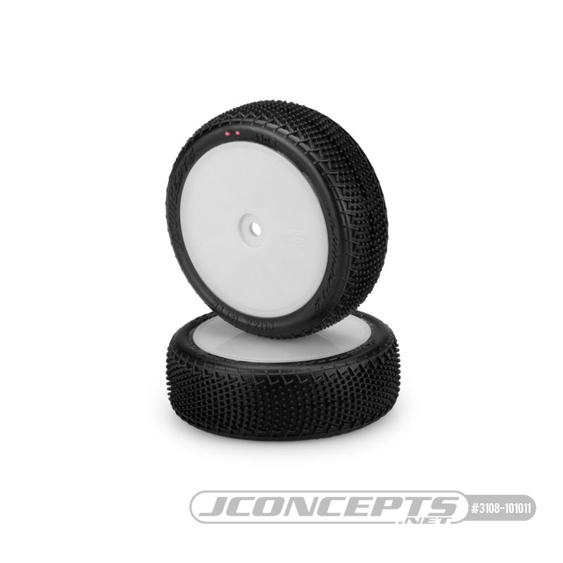JConcepts Fuzz Bite LP 4wd Front Pink Compound Pre-mounted 3353W Wheels Fits 1/10th Front 4wd Vehicles