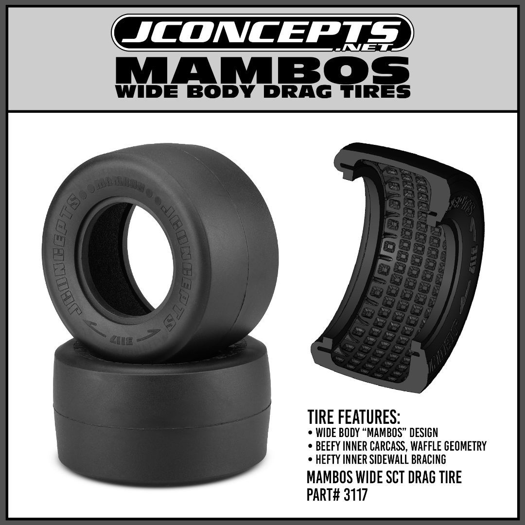 JConcepts Mambos Drag Racing Rear Tire - Green Compound - Click Image to Close