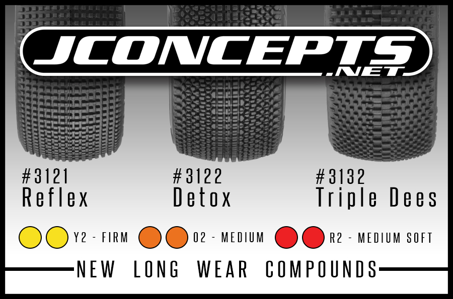 JConcepts Triple Dees - Red2 Compound (Medium Soft) (Fits 38mm)