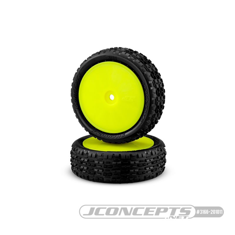 JConcepts Swagger 4wd Front Pink Compnd Premnted 3353Y Wheels - Click Image to Close