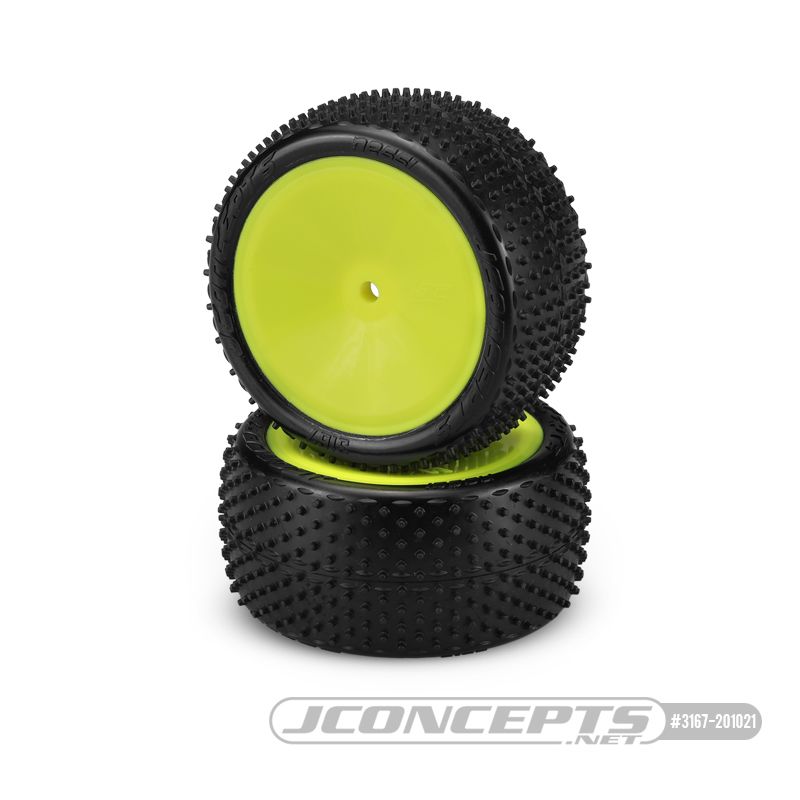 JConcepts Nessi - pink compound - pre-mounted on 3348Y wheels - Click Image to Close