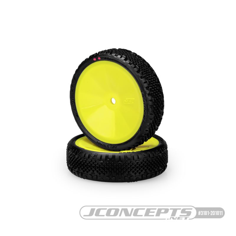 JConcepts Pin Swag 2WD Front - Pink Compound - Pre-Mounted On 3376Y Wheels