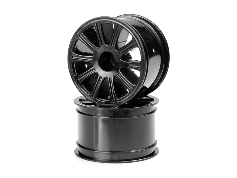JConcepts Rulux - 1/16th E-Revo Wheel 2.2" Black (2)