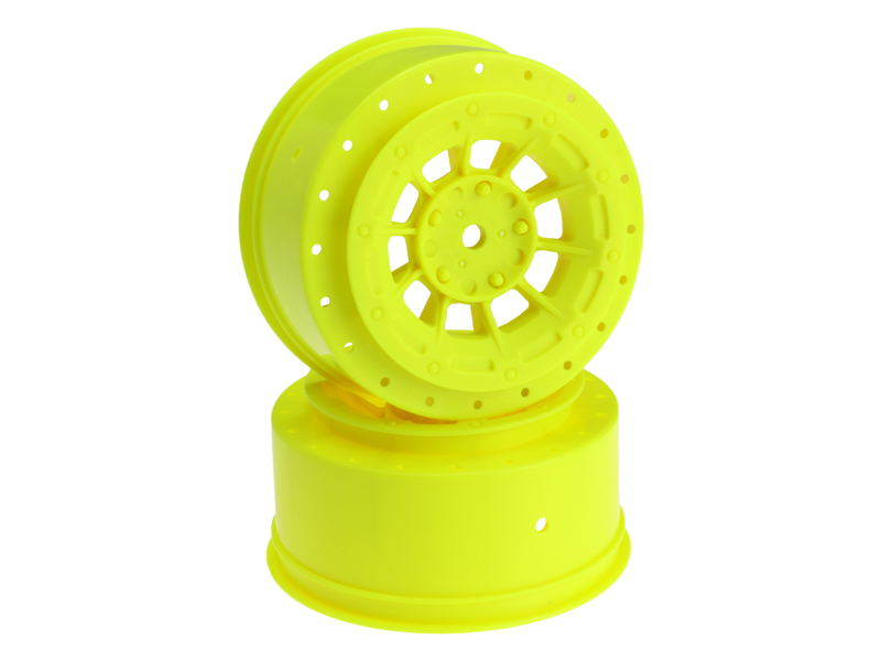 JConcepts Hazard - SC6.4 | Pro 2 SC10 | Pro4 SC10 Wheel - Yellow (2)