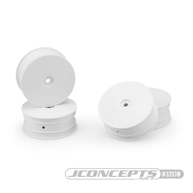 JConcepts Mono - TLR 22 4.0 / 5.0, 2.2" Front Wheel - White (4) - Click Image to Close