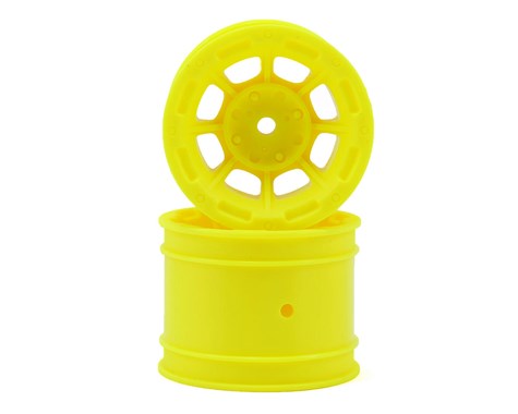 JConcepts Hazard - 1.7" RC10 rear wheel - yellow (1/4" original - Click Image to Close