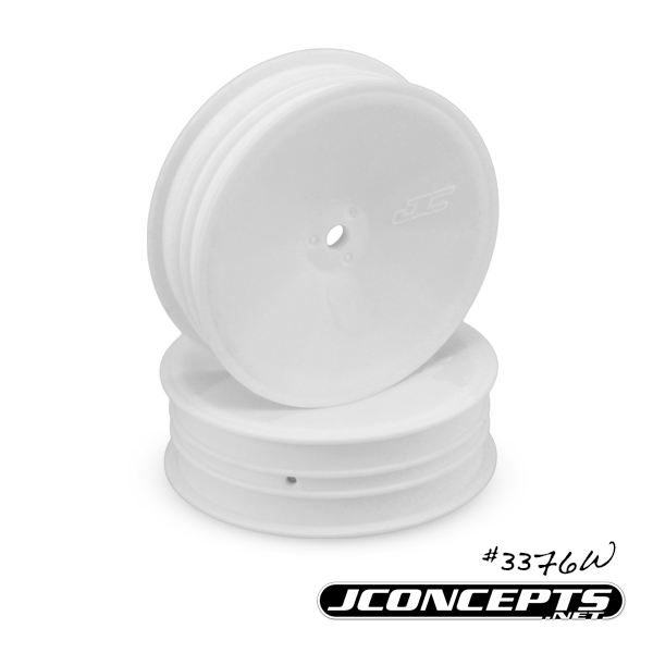 JConcepts Mono 2.2" 1/10th Buggy Slim Front Wheel - White - Click Image to Close