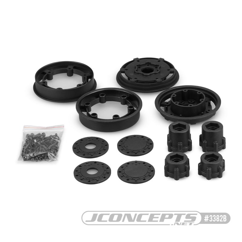 JConcepts Tribute Transport 2.4" Mnstr Trk w/adaptors Black (2)