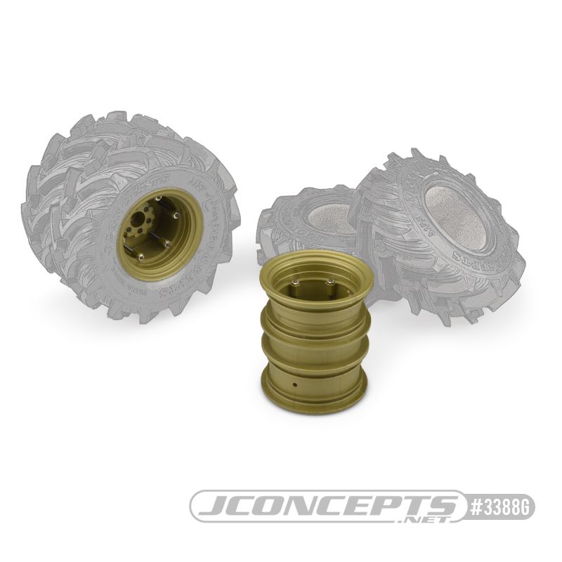 JConcepts Krimson Dually - 2.6" dual truck wheels w/ adaptors,