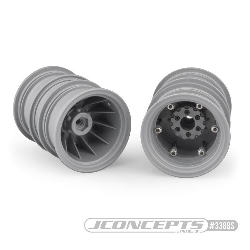 JConcepts Krimson Dually - 2.6" dual truck wheels w/ adaptors,