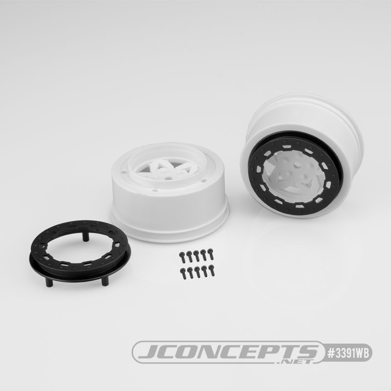 JConcepts Tremor, Slash rear, Slash 4x4 F&R wheel - white wheel - Click Image to Close