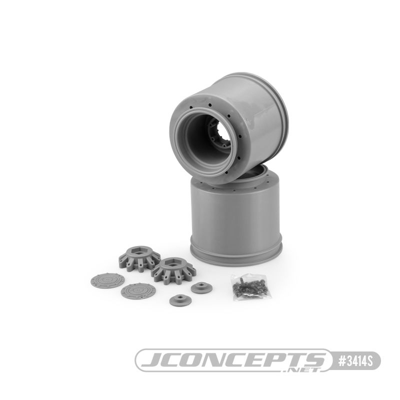 JConcepts Aggressor 2.6 x 3.8" 17mm Hex Monster Truck Wheel Silv