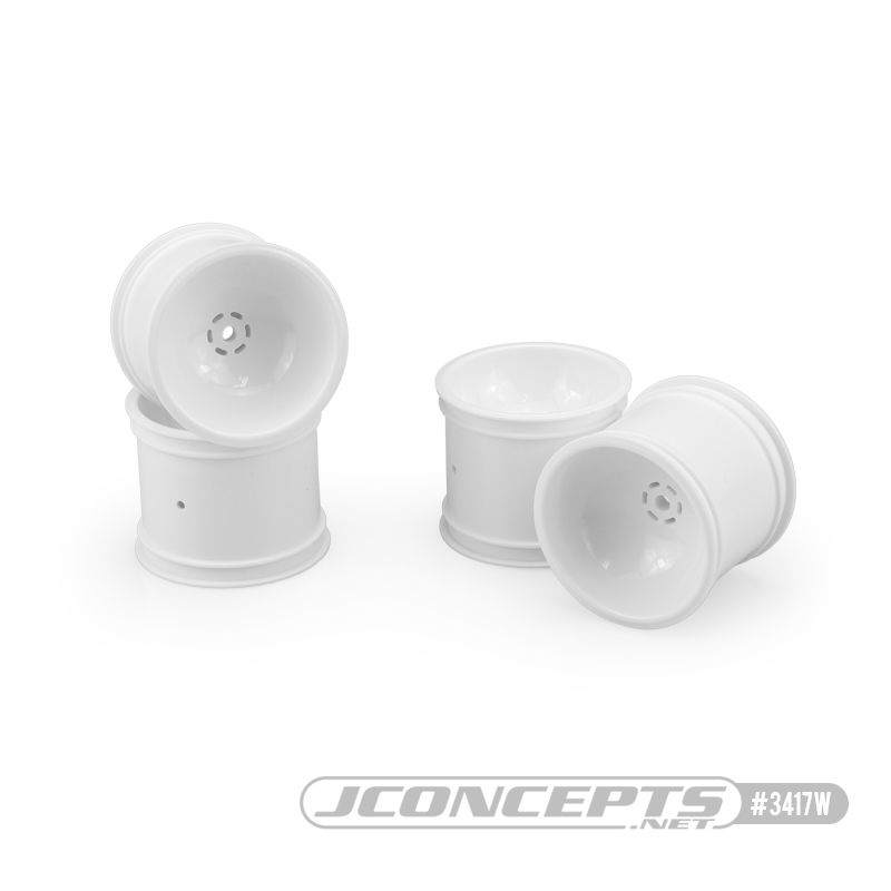 JConcepts Super Dish 2.2" Front Wheel - White (4) - Click Image to Close