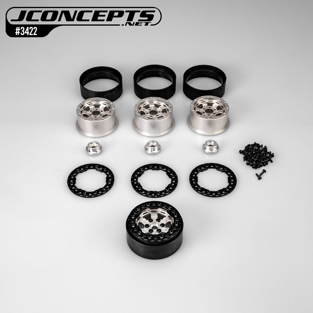 JConcepts Jammer 2.2" wheel, natural w/black beadlock (4)