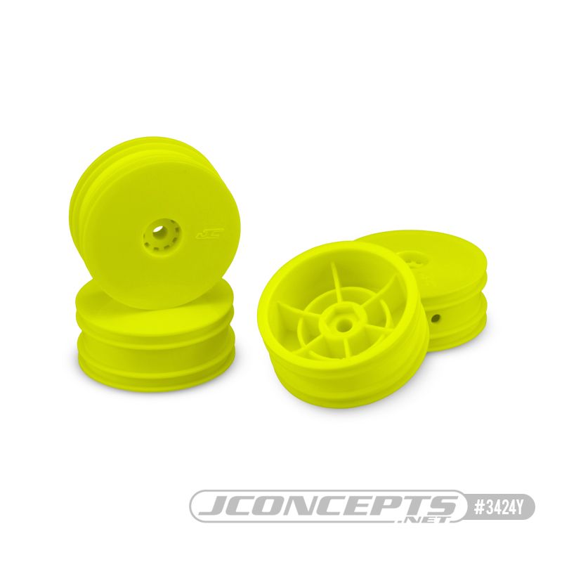 JConcepts Mono - Losi Mini-B Front Wheel - (Yellow) - 4 pc (Fits â€