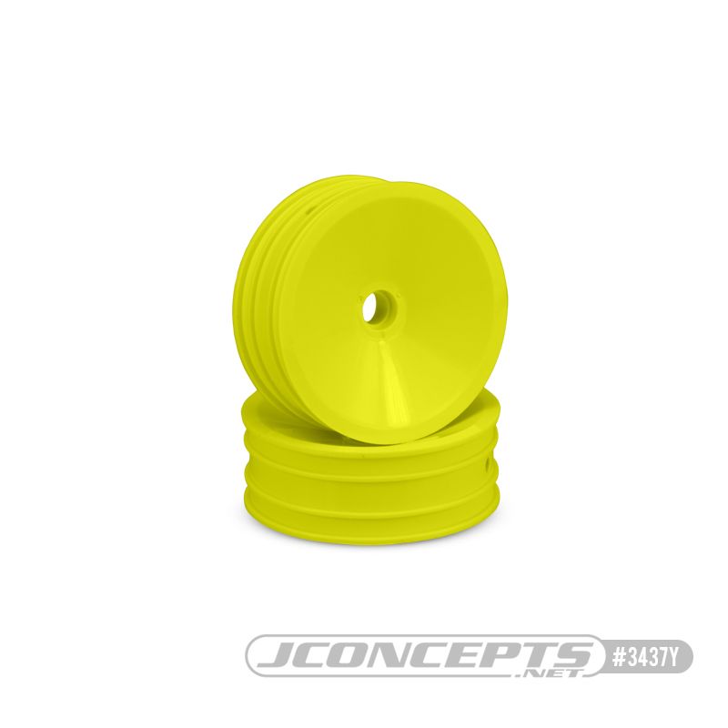 JConcepts Mono - 1.9" RC10 Front Wheel, Yellow - Click Image to Close