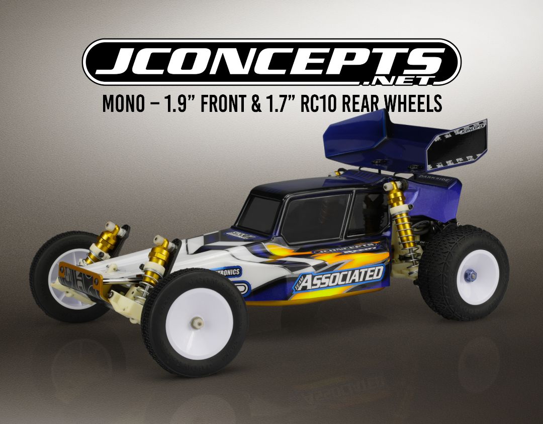 JConcepts Mono - 1.9" RC10 Front Wheel, Yellow - Click Image to Close