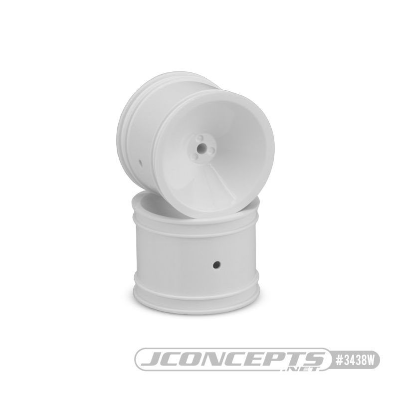 JConcepts Mono - 1.7" RC10 Rear Wheel, White - Click Image to Close