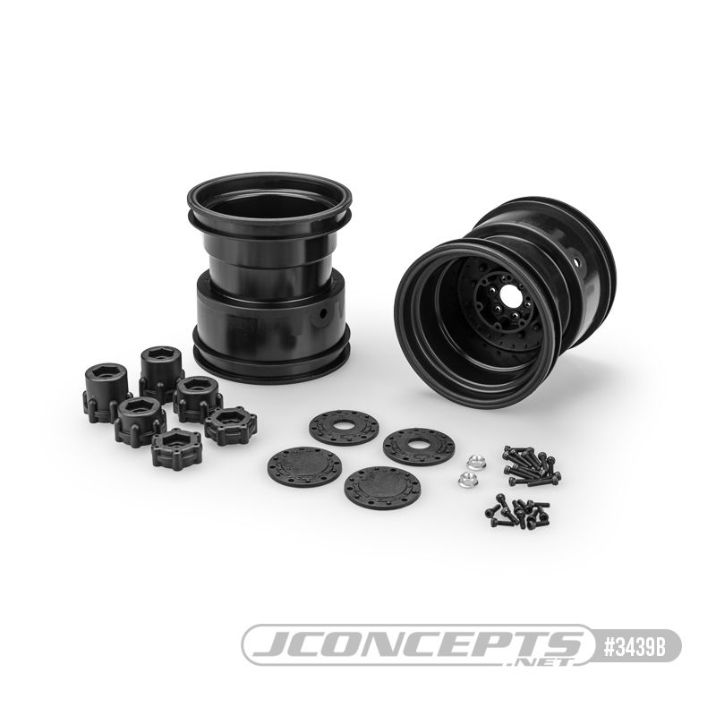 JConcepts - Tribute 73's - 3.2x3.6" Monster Truck Wheel, blk (2)