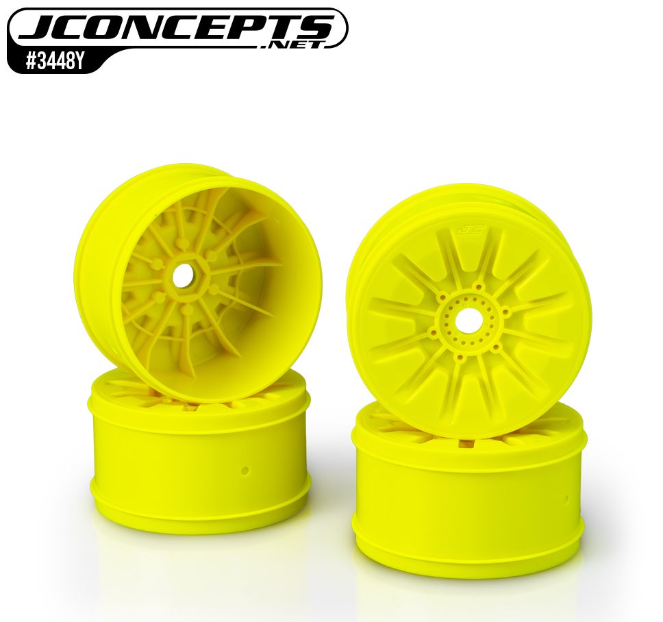 JConcepts Pioneer - 1/8th truck wheel, 4.0" - yellow, 4pc