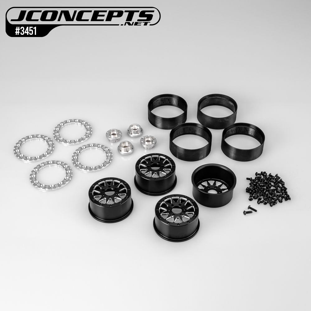 JConcepts Ultra 2.0" 12 spoke wheel, black beadlock (4)
