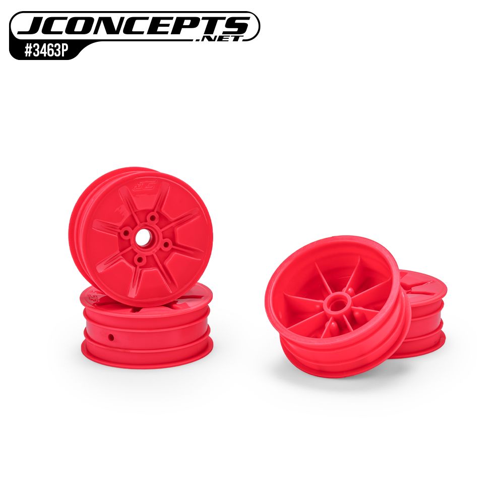 JConcepts Pioneer - RC10 2.2" front wheel, retro pink - 4pc