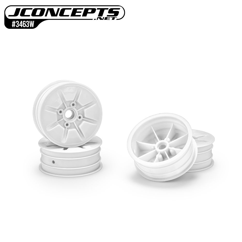 JConcepts Pioneer - RC10 2.2" front wheel, white - 4pc