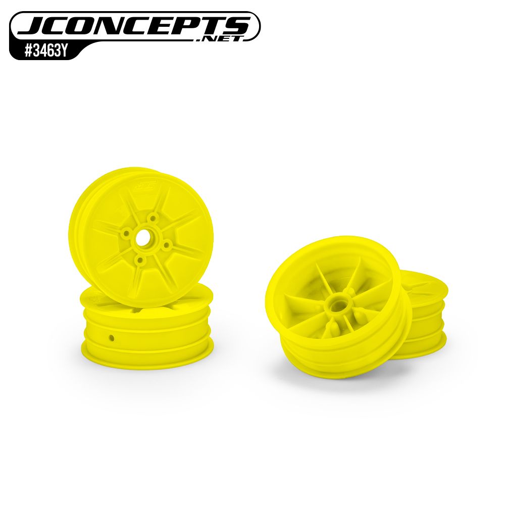 JConcepts Pioneer - RC10 2.2" front wheel, yellow - 4pc