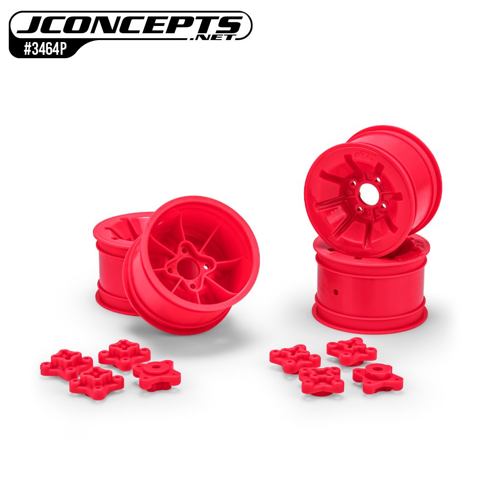 JConcepts Pioneer - RC10 2.2" rear wheel, retro pink - 4pc