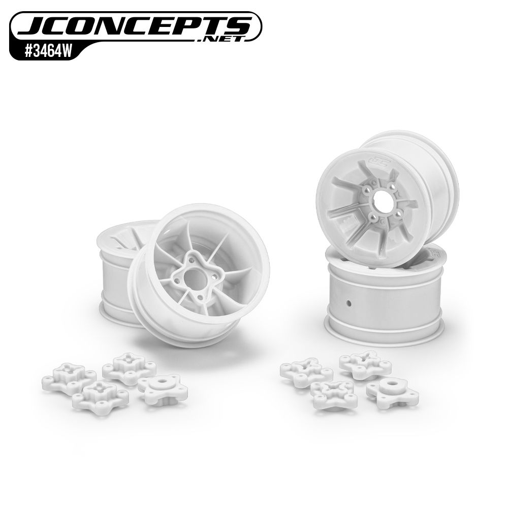 JConcepts Pioneer - RC10 2.2" rear wheel, white - 4pc