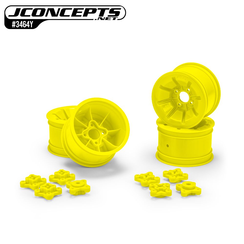 JConcepts Pioneer - RC10 2.2" rear wheel, yellow - 4pc