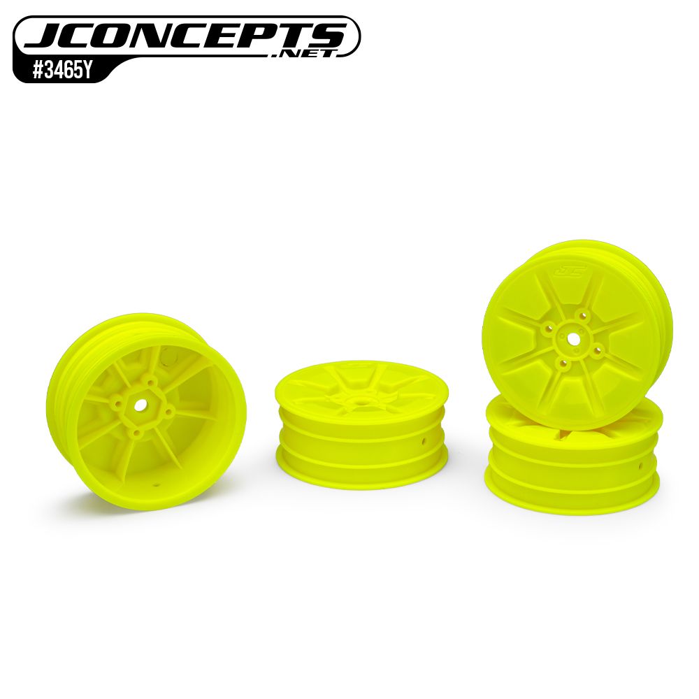 JConcepts Pioneer - 2.2" 2wd buggy front wheel (yellow) - 4pc