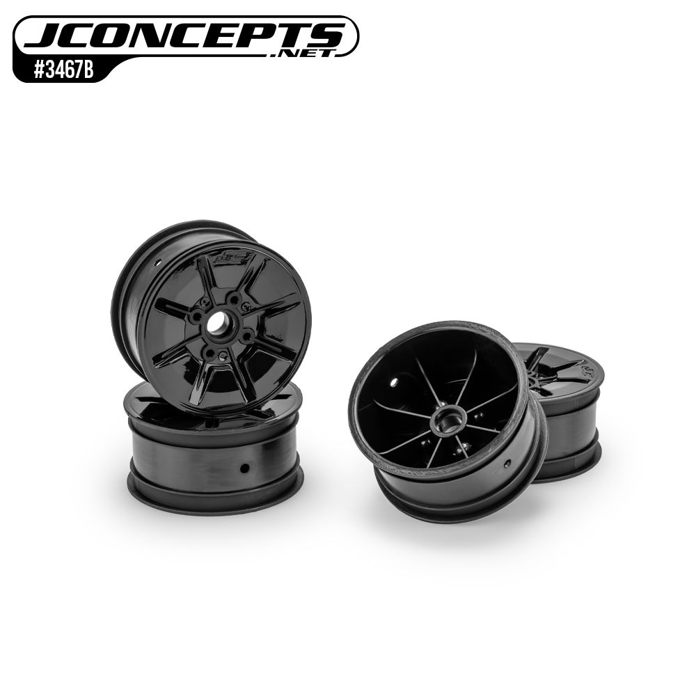 JConcepts Pioneer - RC10T 2.2" narrow front wheel, black - 4pc