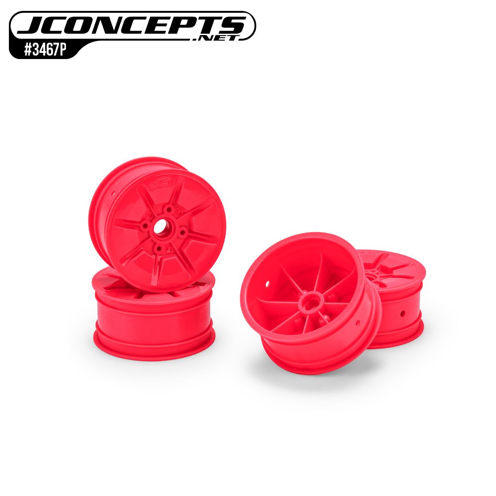 JConcepts Pioneer - RC10T 2.2" narrow front wheel, pink - 4pc