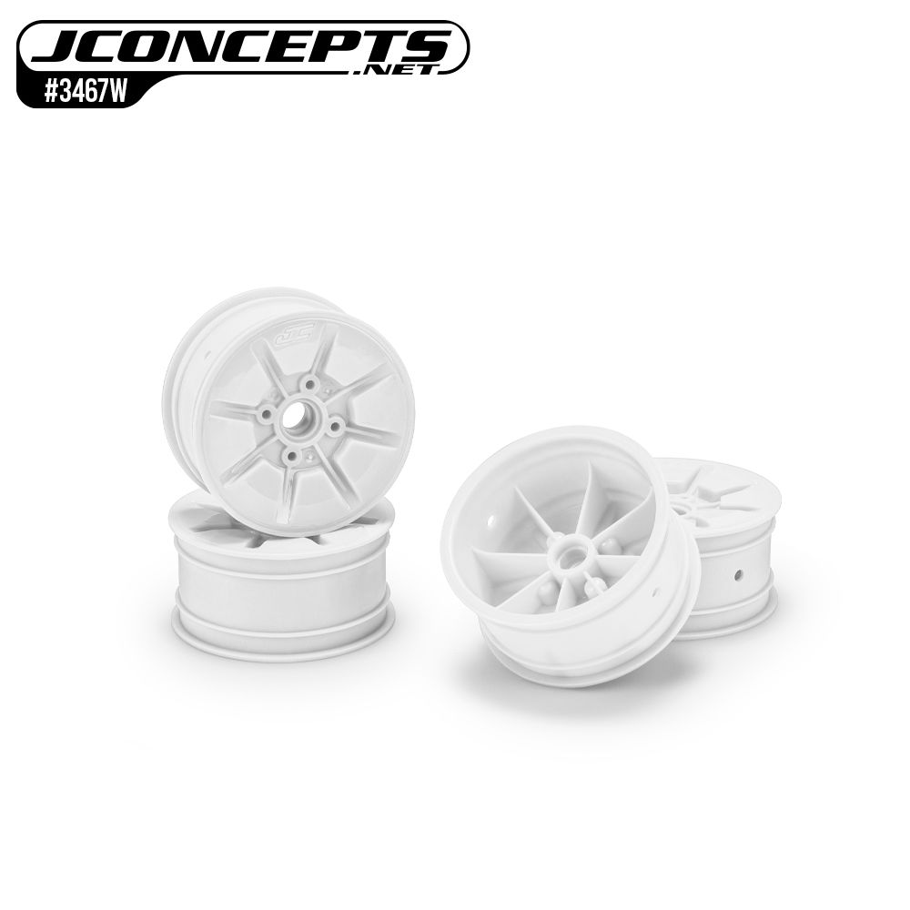 JConcepts Pioneer - RC10T 2.2" narrow front wheel, white - 4pc