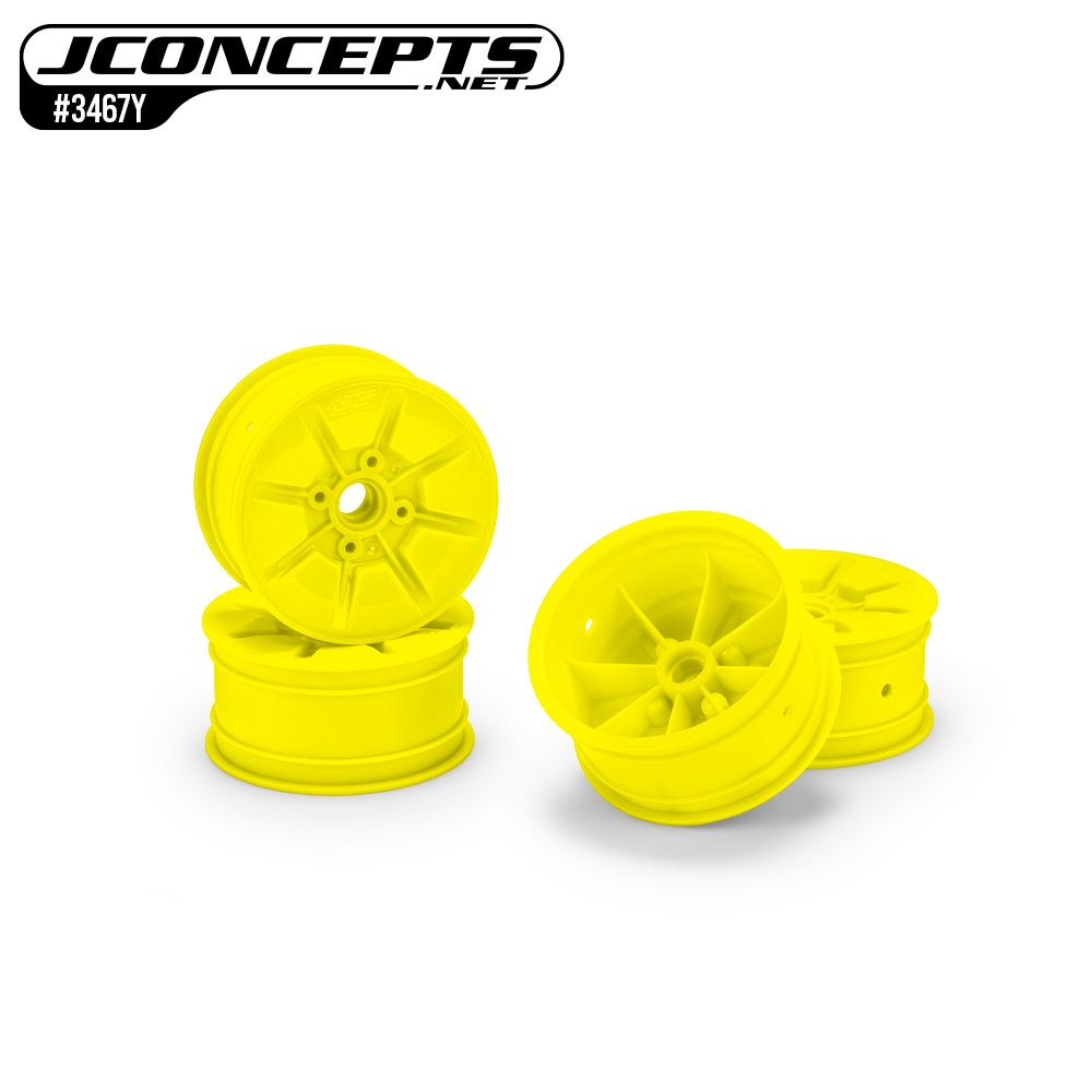 JConcepts Pioneer - RC10T 2.2" narrow front wheel, yellow 4pc